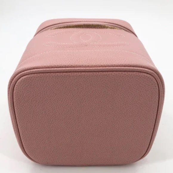 CHANEL Jumbo CC Vanity Purse Sakura Pink Caviar Bag Top Handle Karl Lagerfeld - Picture 4 of 11